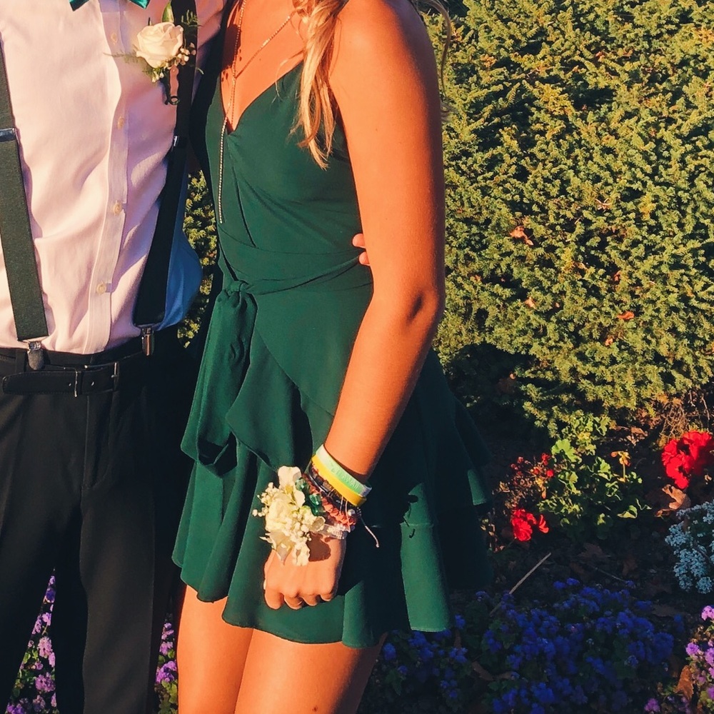 Emerald green dress